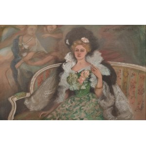 Zofia ATTESLANDER (1874- po 1928), Portret młodej damy