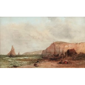 James GULLETT, XIX w., Pejzaż ze sztafażem, 1880