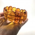 Stunning Unique Vintage Amber Bracelet made from Plate like Amber beads