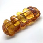 Stunning Unique Vintage Amber Bracelet made from Plate like Amber beads
