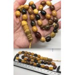 Stunning Unique Antique Amber Tesbih made from Barrel shaped Amber beads