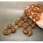 Impressive Vintage Amber Necklace made from Hand Carved Amber beads