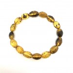 Unique and Staggering Amber Bracelet made from Olive shaped Amber beads