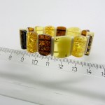 Unique and Impressive Amber Bracelet made from Plate like Amber beads