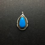 Silver and turquoise pendant