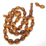 Astonishing Amber Tesbih made from Olive shaped Amber beads