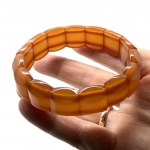 Grand Vintage Amber Bracelet made from Plate like Amber beads