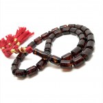 Exquisite Amber Tesbih made from Barrel shaped Amber beads
