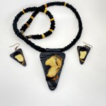 Stunning Vintage Amber Earrings and Necklace set