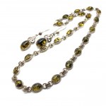 Grand Amber Necklace made from Cabochon shaped Amber beads