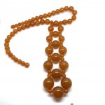 Antique Amber Necklace made from Round Amber beads