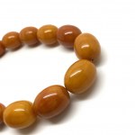 Antique Bakelite Necklace made from Olive shaped Bakelite beads
