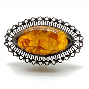 Exquisite Vintage Amber Brooch