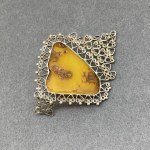 Beautiful Vintage Amber Pendant shaped like an Ornament