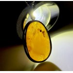 Incredible Unique Vintage Amber Pendant shaped like a Drop