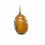 Incredible Unique Vintage Amber Pendant shaped like a Drop