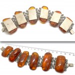 Alluring Amber Bracelet made from Rectangle shaped Amber beads