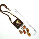 Magnificent Amber Necklace made from Hand Carved Amber beads