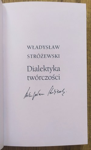 Stróżewski Władysław • Dialektyka twórczości [autograf autora]