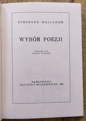 [Biblioteka Poetów] Mallarme Stephane • Wybór poezji