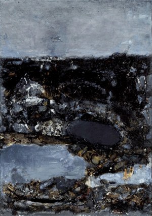 Józef Szajna (1922 Rzeszów - 2008 Warszawa), Obraz z czarną plamą, 1959