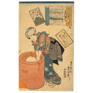 Utagawa Kunisada (1786-1865), Kobieta przy pracy, 1844-1845
