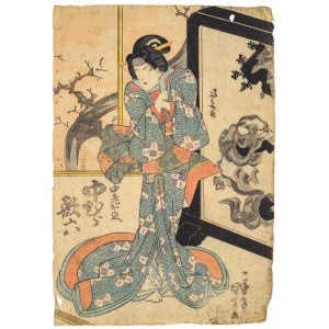 Utagawa Kuniyoshi (1798-1861), Gejsza, przed 1845