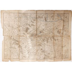MAP OF PARIS ENVELOPE, Jean, 1809