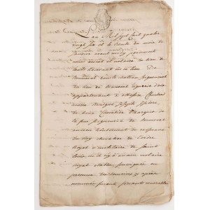DOKUMENT, Rhone, 1782