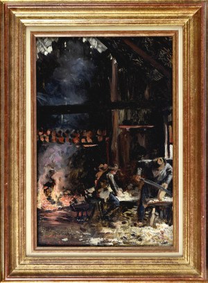 Paweł (Paul) MERWART (1855-1902), W pracowni drewniaków