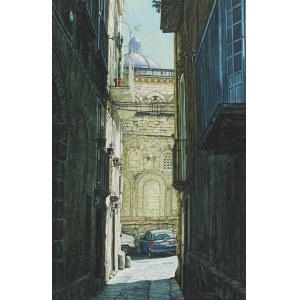 Andrzej Adam Sadowski, Kalabria – Tropea – Uliczka z widokiem na Duomo, 2001