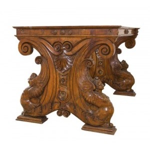 Stół renesansowy (A very fine French carved walnut centre table base)