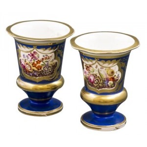 Para kraterów (A pair of blue-ground goblets)