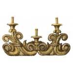 Kinkiety włoskie - 3 sztuki (A set of three Italian giltwood wall-lights)