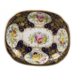 Talerzyk porcelanowy (An oval Worcester porcelain dish)