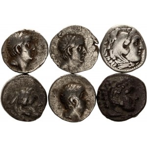 Kings of Macedonia Lot of 6 AR Coins 4th - 2nd Centuries BC