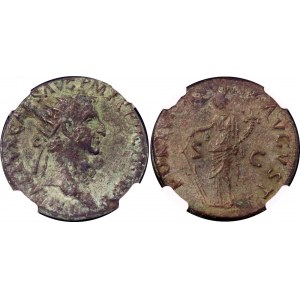 Roman Empire AE Dupondius 96 - 98 AD Nerva NGC Ch F