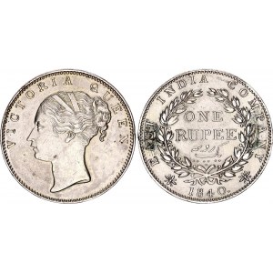 British India 1 Rupee 1840 B