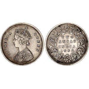 British India 2 Annas 1862 C