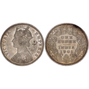 British India 1 Rupee 1901 C
