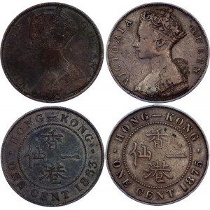 Hong Kong Lot of 1 Cent 1863 - 1875