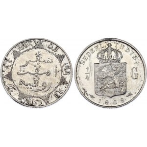 Netherlands East Indies 1/4 Gulden 1908