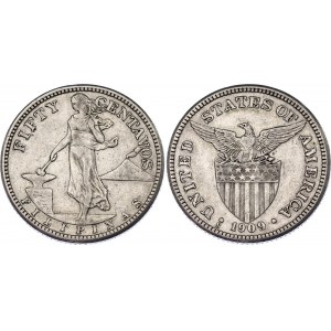 Philippines 50 Centavos 1909 S