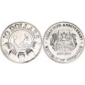 Singapore 10 Dollars 1977