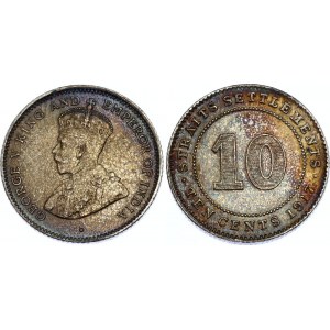 Straits Settlements 10 Cents 1917