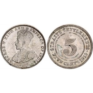 Straits Settlements 5 Cents 1919