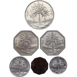 Iraq Lot of 6 Coins 1959 - 1981