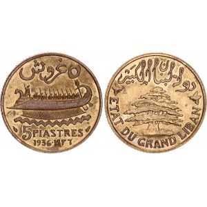 Lebanon 5 Piastres 1936