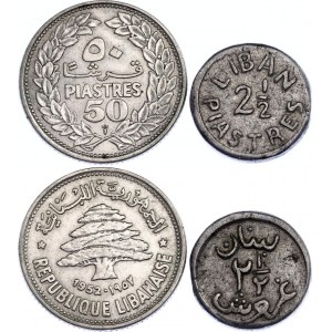Lebanon Lot of 2 Coins 1941 - 1952