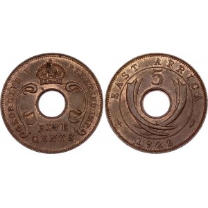 East Africa 5 Cents 1922